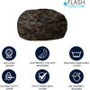 image:imageFlash Furniture Duncan Sherpa Bean Bag Chair Classic Refillable Bean Bag Chair for Kids and Teens Large GrayCamouflage