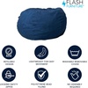 image:imageFlash Furniture Duncan Sherpa Bean Bag Chair Classic Refillable Bean Bag Chair for Kids and Teens Large GrayDenim