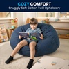 image:imageFlash Furniture Duncan Sherpa Bean Bag Chair Classic Refillable Bean Bag Chair for Kids and Teens Large GrayDenim