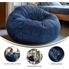 image:imageFlash Furniture Duncan Sherpa Bean Bag Chair Classic Refillable Bean Bag Chair for Kids and Teens Large GrayDenim
