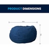 image:imageFlash Furniture Duncan Sherpa Bean Bag Chair Classic Refillable Bean Bag Chair for Kids and Teens Large GrayDenim