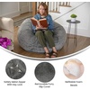 image:imageFlash Furniture Duncan Sherpa Bean Bag Chair Classic Refillable Bean Bag Chair for Kids and Teens Large GrayGray Furry