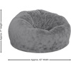 image:imageFlash Furniture Duncan Sherpa Bean Bag Chair Classic Refillable Bean Bag Chair for Kids and Teens Large GrayGray Furry