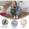 image:imageFlash Furniture Duncan Sherpa Bean Bag Chair Classic Refillable Bean Bag Chair for Kids and Teens Large GrayGray Sherpa