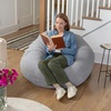 image:imageFlash Furniture Duncan Sherpa Bean Bag Chair Classic Refillable Bean Bag Chair for Kids and Teens Large GrayGray Sherpa