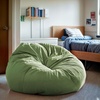 image:imageFlash Furniture Duncan Sherpa Bean Bag Chair Classic Refillable Bean Bag Chair for Kids and Teens Large GrayGreen