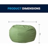 image:imageFlash Furniture Duncan Sherpa Bean Bag Chair Classic Refillable Bean Bag Chair for Kids and Teens Large GrayGreen