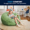 image:imageFlash Furniture Duncan Sherpa Bean Bag Chair Classic Refillable Bean Bag Chair for Kids and Teens Large GrayGreen