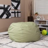 image:imageFlash Furniture Duncan Sherpa Bean Bag Chair Classic Refillable Bean Bag Chair for Kids and Teens Large GrayGreen Dot