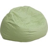 image:imageFlash Furniture Duncan Sherpa Bean Bag Chair Classic Refillable Bean Bag Chair for Kids and Teens Large GrayGreen Dot