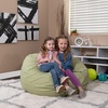 image:imageFlash Furniture Duncan Sherpa Bean Bag Chair Classic Refillable Bean Bag Chair for Kids and Teens Large GrayGreen Dot