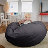 image:imageFlash Furniture Duncan Sherpa Bean Bag Chair Classic Refillable Bean Bag Chair for Kids and Teens Large GrayGrey