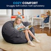 image:imageFlash Furniture Duncan Sherpa Bean Bag Chair Classic Refillable Bean Bag Chair for Kids and Teens Large GrayGrey