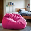 image:imageFlash Furniture Duncan Sherpa Bean Bag Chair Classic Refillable Bean Bag Chair for Kids and Teens Large GrayHot Pink