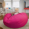 image:imageFlash Furniture Duncan Sherpa Bean Bag Chair Classic Refillable Bean Bag Chair for Kids and Teens Large GrayHot Pink