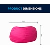 image:imageFlash Furniture Duncan Sherpa Bean Bag Chair Classic Refillable Bean Bag Chair for Kids and Teens Large GrayHot Pink