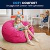 image:imageFlash Furniture Duncan Sherpa Bean Bag Chair Classic Refillable Bean Bag Chair for Kids and Teens Large GrayHot Pink