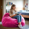 image:imageFlash Furniture Duncan Sherpa Bean Bag Chair Classic Refillable Bean Bag Chair for Kids and Teens Large GrayHot Pink