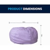 image:imageFlash Furniture Duncan Sherpa Bean Bag Chair Classic Refillable Bean Bag Chair for Kids and Teens Large GrayLavender Dot