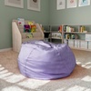 image:imageFlash Furniture Duncan Sherpa Bean Bag Chair Classic Refillable Bean Bag Chair for Kids and Teens Large GrayLavender Dot