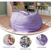 image:imageFlash Furniture Duncan Sherpa Bean Bag Chair Classic Refillable Bean Bag Chair for Kids and Teens Large GrayLavender Dot