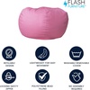 image:imageFlash Furniture Duncan Sherpa Bean Bag Chair Classic Refillable Bean Bag Chair for Kids and Teens Large GrayLight Pink