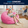 image:imageFlash Furniture Duncan Sherpa Bean Bag Chair Classic Refillable Bean Bag Chair for Kids and Teens Large GrayLight Pink