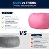 image:imageFlash Furniture Duncan Sherpa Bean Bag Chair Classic Refillable Bean Bag Chair for Kids and Teens Large GrayLight Pink