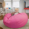 image:imageFlash Furniture Duncan Sherpa Bean Bag Chair Classic Refillable Bean Bag Chair for Kids and Teens Large GrayLight Pink