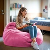 image:imageFlash Furniture Duncan Sherpa Bean Bag Chair Classic Refillable Bean Bag Chair for Kids and Teens Large GrayLight Pink