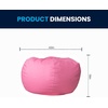 image:imageFlash Furniture Duncan Sherpa Bean Bag Chair Classic Refillable Bean Bag Chair for Kids and Teens Large GrayLight Pink