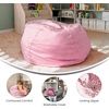 image:imageFlash Furniture Duncan Sherpa Bean Bag Chair Classic Refillable Bean Bag Chair for Kids and Teens Large GrayLight Pink Dot
