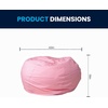 image:imageFlash Furniture Duncan Sherpa Bean Bag Chair Classic Refillable Bean Bag Chair for Kids and Teens Large GrayLight Pink Dot