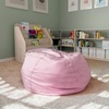 image:imageFlash Furniture Duncan Sherpa Bean Bag Chair Classic Refillable Bean Bag Chair for Kids and Teens Large GrayLight Pink Dot
