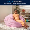 image:imageFlash Furniture Duncan Sherpa Bean Bag Chair Classic Refillable Bean Bag Chair for Kids and Teens Large GrayLight Pink Dot
