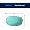 image:imageFlash Furniture Duncan Sherpa Bean Bag Chair Classic Refillable Bean Bag Chair for Kids and Teens Large GrayMint Green