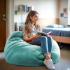 image:imageFlash Furniture Duncan Sherpa Bean Bag Chair Classic Refillable Bean Bag Chair for Kids and Teens Large GrayMint Green