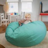 image:imageFlash Furniture Duncan Sherpa Bean Bag Chair Classic Refillable Bean Bag Chair for Kids and Teens Large GrayMint Green