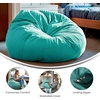 image:imageFlash Furniture Duncan Sherpa Bean Bag Chair Classic Refillable Bean Bag Chair for Kids and Teens Large GrayMint Green