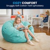 image:imageFlash Furniture Duncan Sherpa Bean Bag Chair Classic Refillable Bean Bag Chair for Kids and Teens Large GrayMint Green