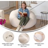 image:imageFlash Furniture Duncan Sherpa Bean Bag Chair Classic Refillable Bean Bag Chair for Kids and Teens Large GrayNatural Sherpa