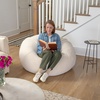 image:imageFlash Furniture Duncan Sherpa Bean Bag Chair Classic Refillable Bean Bag Chair for Kids and Teens Large GrayNatural Sherpa