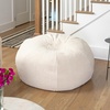 image:imageFlash Furniture Duncan Sherpa Bean Bag Chair Classic Refillable Bean Bag Chair for Kids and Teens Large GrayNatural Sherpa