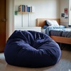 image:imageFlash Furniture Duncan Sherpa Bean Bag Chair Classic Refillable Bean Bag Chair for Kids and Teens Large GrayNavy Blue