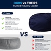 image:imageFlash Furniture Duncan Sherpa Bean Bag Chair Classic Refillable Bean Bag Chair for Kids and Teens Large GrayNavy Blue