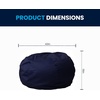 image:imageFlash Furniture Duncan Sherpa Bean Bag Chair Classic Refillable Bean Bag Chair for Kids and Teens Large GrayNavy Blue