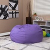 image:imageFlash Furniture Duncan Sherpa Bean Bag Chair Classic Refillable Bean Bag Chair for Kids and Teens Large GrayPurple