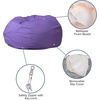 image:imageFlash Furniture Duncan Sherpa Bean Bag Chair Classic Refillable Bean Bag Chair for Kids and Teens Large GrayPurple