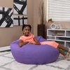 image:imageFlash Furniture Duncan Sherpa Bean Bag Chair Classic Refillable Bean Bag Chair for Kids and Teens Large GrayPurple
