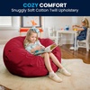 image:imageFlash Furniture Duncan Sherpa Bean Bag Chair Classic Refillable Bean Bag Chair for Kids and Teens Large GrayRed